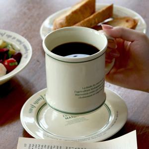 파밍스마켓 레터링 빈티지 아이보리 물 컵 머그컵 머그잔 350ml