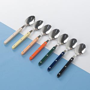 레브 스텐 컬러 핸들 양식 한식 디너 스푼 21.5cm