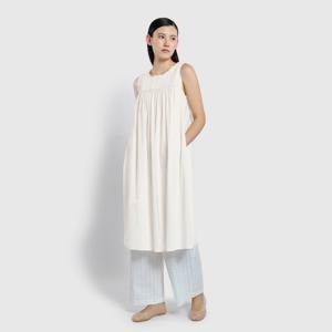 여 아일렛 민소매 파자마 원피스 (2 colors)