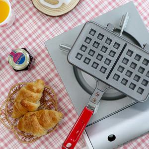 홈베이킹 사각 2구 와플팬