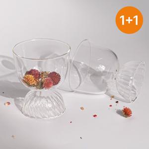 1+1  플뢰르 투명 글라스 유리 칵테일잔 300ml