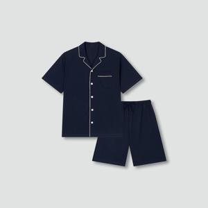 남 코튼 블렌디드 5부 파자마 세트 (2 colors)