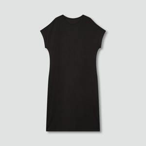 여 레이온 스트레치 반팔 라운지 원피스_솔리드