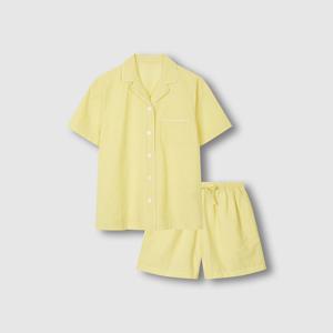 여 시어서커 체크 3부 파자마 세트 (3 colors)