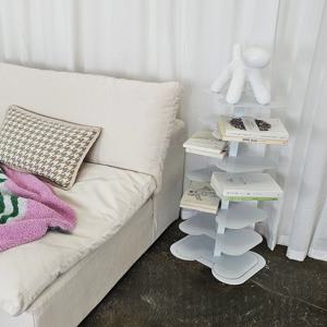 [리퍼] 6단 나선형 북타워 스탠딩 북선반 철제 화이트책장