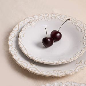 유럽 빈티지 바로크 엔틱 로망스 도자기 원형접시 S 16cm