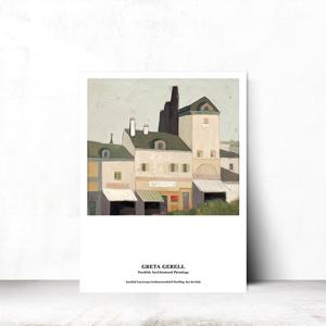 엔틱 레트로 아트 포스터 유럽풍 거실 현관 카페 인테리어 액자 21x26cm