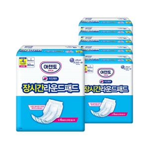 아텐토 이지케어 성인용기저귀 장시간 4회 라운드패드 30매x6팩 / 속기저귀