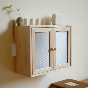 [해외] 빈티지 앤틱 원목 공유기 정리함 셋탑박스 와이파이 보관함 2colors 2size