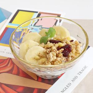 골드라인 크리스탈 낮은 아이스크림볼 유리컵