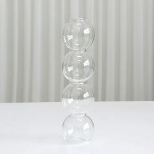 물방울 유리 화병 꽃병 4구