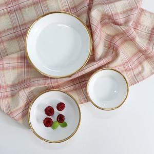 골드라인 찬기 예쁜 신혼 반찬 그릇 미니종지