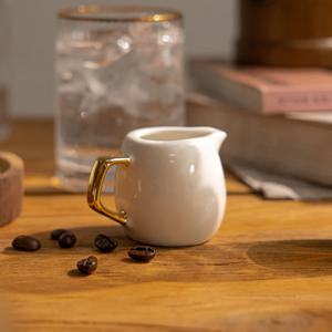 골드라인 미니  시럽잔 세라믹 에스프레소 샷잔  골드 핸들