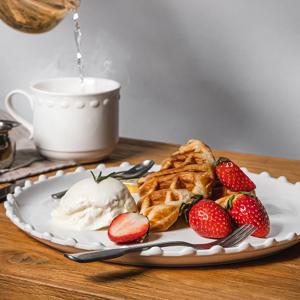 로얄애덜리 스노우 접시 디저트 플레이트 30.4cm