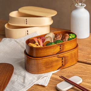 피크닉 나무 도시락 찬합 2단 도시락