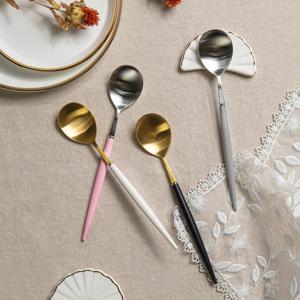 큐티폴랑 커트러리 명품 신혼 수저 세트 숟가락 (골드/실버)