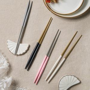 큐티폴랑 커트러리 명품 신혼 수저 세트 젓가락 (골드/실버)