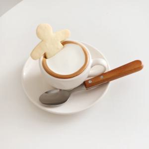 우드 핸들 커트러리 티스푼