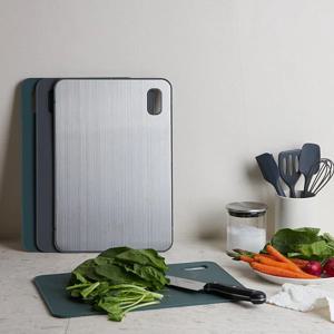 냄새/색 배임 없는 스테인리스 실리콘 양면도마 (2컬러)