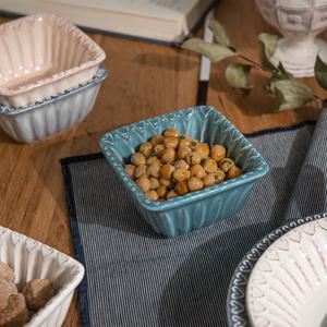 포르투갈 명품그릇 메세라미카 티에라 빈티지 도자기 줄리엣 사각스몰볼 10.3cm