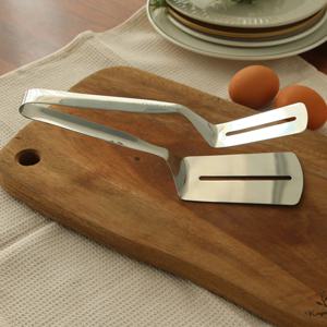 다용도 스테인레스 요리 핀셋 캠핑 집게 납작 뒤집개 집게 (26cm)