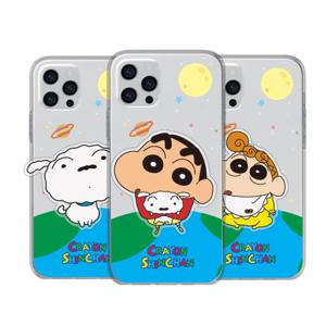 짱구 투명 젤리 핸드폰케이스 짱구 우주여행 핸드폰 거치 귀여운 아이폰 갤럭시