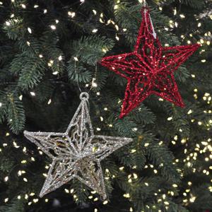 별 행잉 오너먼트 소(13cm) 크리스마스겨울 카페장식소품 교회성당(반짝이가루 떨어짐있음)