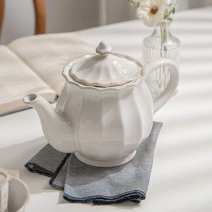 올리바 화이트/아쿠아 빈티지 티포트 (1.3L)