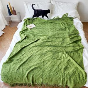 애플그린 지그재그 클래식 소파커버/러그/블랭킷