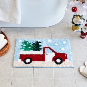 크리스마스 트럭 발매트BLUE 40x60