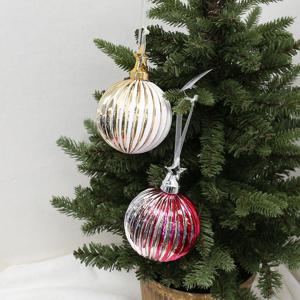 크리스마스 별포인트 반전 원형 유리 오너먼트 트리 리스 장식 가랜드