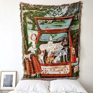 따스한 동행 아트 블랭킷  감성 캠핑 담요/소파커버