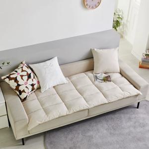 완벽고정 푹신한 토퍼 와이드형 소파패드 3인 베이지 90x180