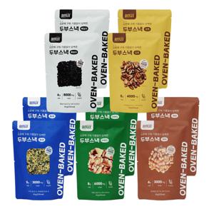 것플렉스 두부스낵 (오트 아몬드 파래 현미 흑임자 각 2봉씩) 10개