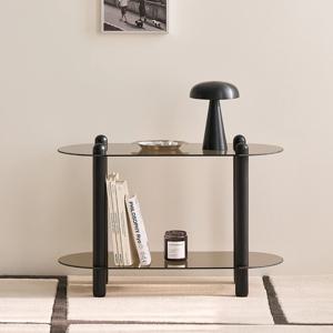 쿠폰가33,853원~글로우 선반 강화유리 진열장 주방 거실 수납 다용도 500/700 2단