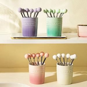 [해외] 북유럽 모던 스텐 디저트 포크 6P세트 예쁜 과일 티포크 7colors