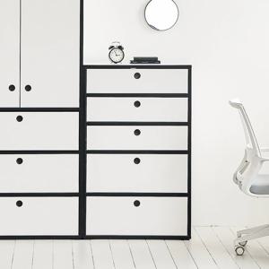 그로잉핏 5단서랍장 주니어 서랍장 화이트