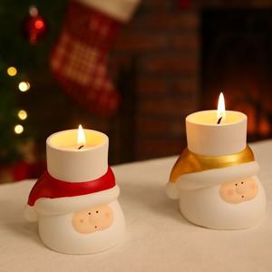 볼빨간 싼타 티라이트 홀더 (석고 촛대)
