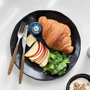 너울 국내제작 핸드메이드 도자기 한식 그릇 브런치접시 양식접시 원형접시 2colors