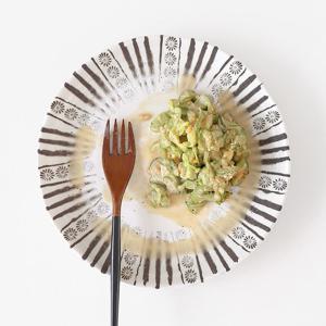 효우카 타이 분청 도자기 접시 24cm