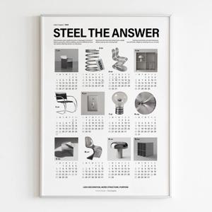 스틸앤서, 2026년 인테리어 포스터 거실 액자 캘린더 한장 달력 벽장식 벽꾸미기