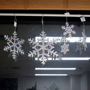 크리스마스 레인보우 눈설정 아크릴 오너먼트 트리 천장 장식 모빌 감성 인테리어 소품