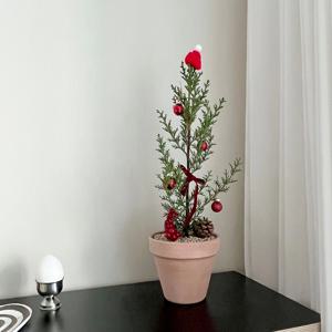 이탈리안 사이프러스 외목대 크리스마스 나무 이태리토분 오너먼트 리본장식