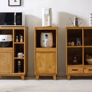 레블리 400전자레인지 에어프라이어 틈새 미니 밥솥 선반 다이 원목 수납장