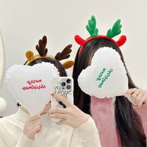 메리 크리스마스 미니 하트 풍선 세트 화이트 파티 데코 소품 장식 용품