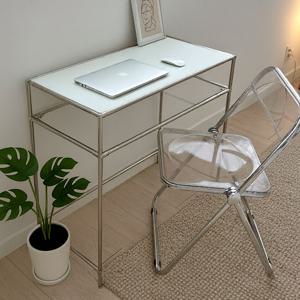 미니 책상 겸 테이블 슬림 콘솔 화장대 사이드 테이블 미드센츄리 모듈선반