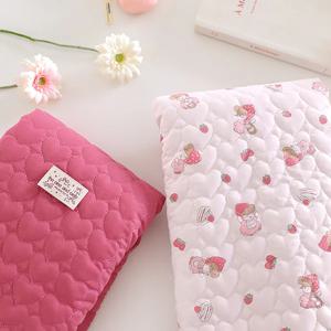 누빔원단 면 20수 딸기 캐릭터 하트누빔 패키지 베리벨