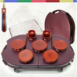 물푸레나무 원목 휴대용 제기세트 13p 구성 / 가방 돗자리 구성 성묘 납골당 제사용품