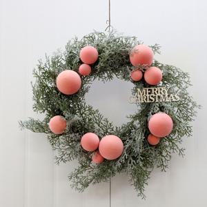 벨벳 실화백리스 크리스마스리스 50cm 대형리스