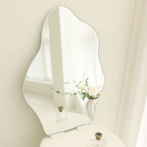 하루웨이브 노프레임 비정형 아치형 물결 웨이브 거울 미용실 화장대 침실 드레스룸 인테리어
